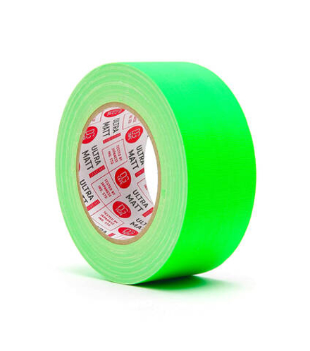 Клейкая лента Gaffer Tape@ultraMATT - Гаффа тейп 50мм/25м - Зеленый (Светится в ультрафиолете)