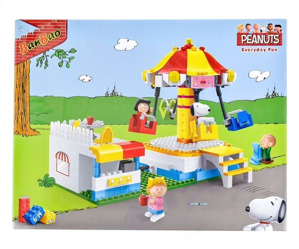 Констр. блочный Бан Бао "Карусели пса Снупи" 518 эл. коробка 7505
