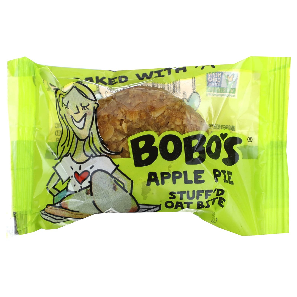 Bobo's Oat Bars, Овсяные кусочки с начинкой, яблочный пирог, 5 кусочков, по 37 г (1,3 унции)