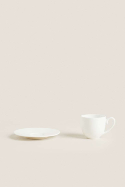 ZARA HOME КРУЖКА ИЗ ТОНКОГО ФАРФОРА, БЕЛЫЙ