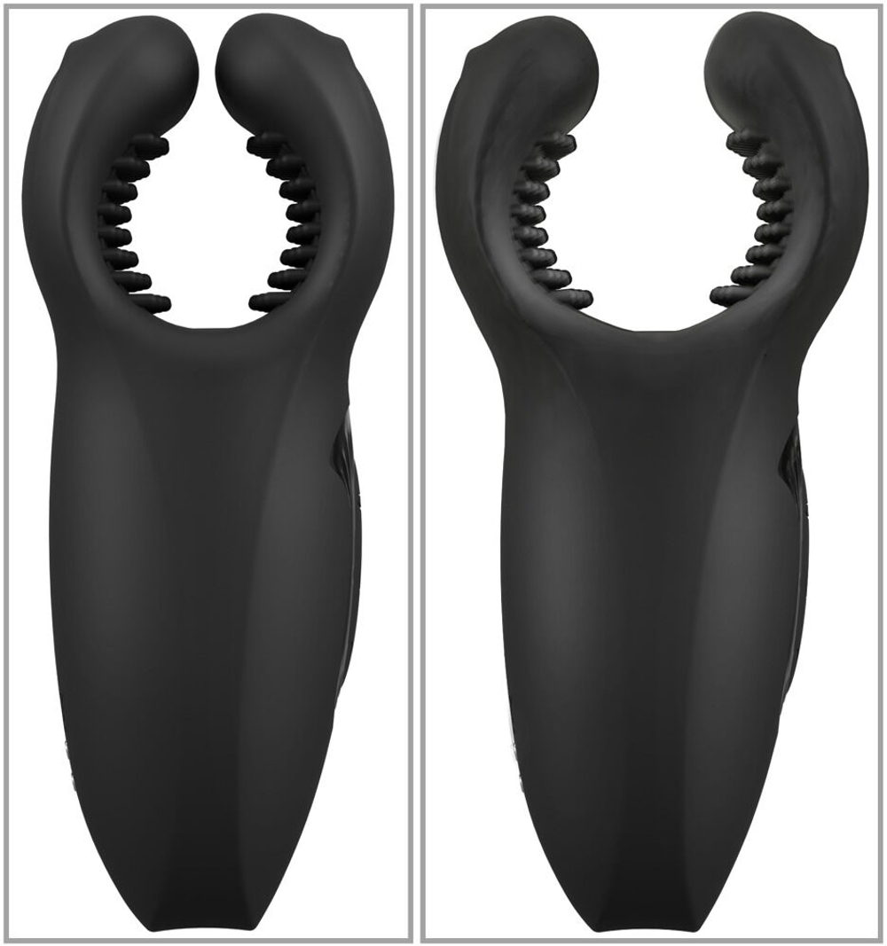 Мужской вибратор-стимулятор Man Wand with Vibration and Moving Wings (Цвет: черный)