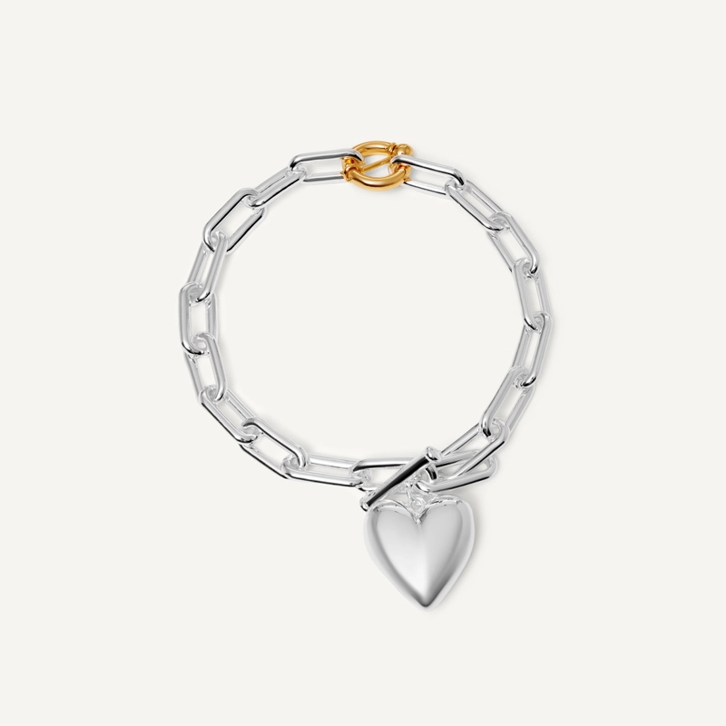 Колье Серебряная Цепочка с Сердцем