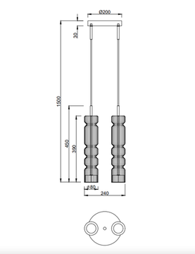 Светильник подвесной настенный LED 24W 3000К 4023/05/02PW бронза Up and down Stilfort