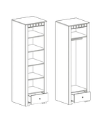 Шкаф однодверный платяной "Прованс" спальня