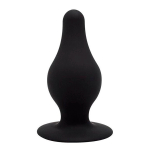 Черная анальная пробка 6,4см SilexD Premium Silicone Plug Model 2 Size XS