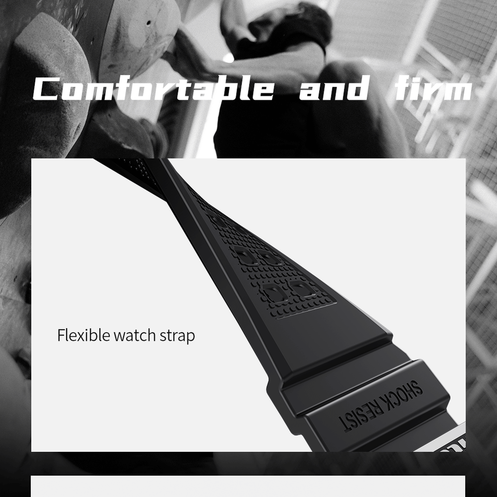 Черный металлический чехол-бампер от Nillkin DynaGuard Wristband Case для часов Apple Watch Series 7 и 8, 45мм, в комплекте с ремешком из ТПУ с двойным замком