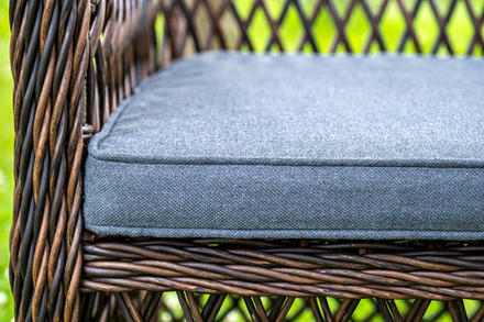 "Доппио" обеденная группа плетеная, цвет коричневый