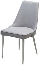 Стул М-City DISAUR Непал (Nepal-P) Светло-серый Bm-4, Велюр, Белый каркас