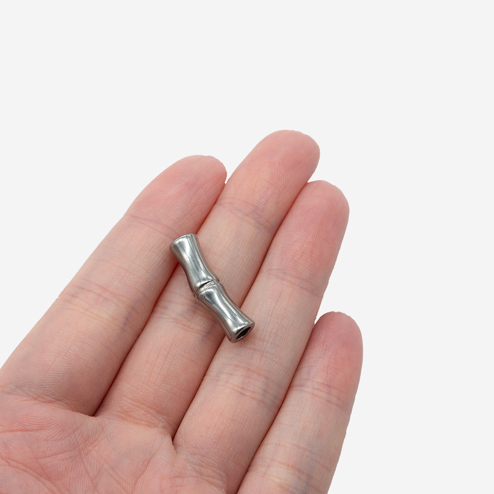 Бусина-разделитель "Бамбук" 22,7*6мм, сталь без покрытия