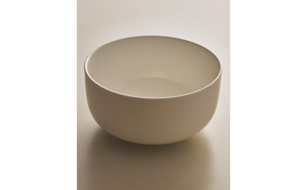 Zara Home миска из костяного фарфора, цвет белый, 15.1 см