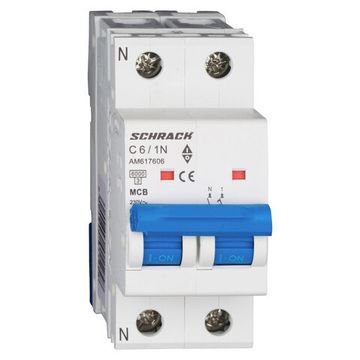 Автоматический выключатель Schrack Technik 1P+N C 6A 6kA Amparo AM617606--