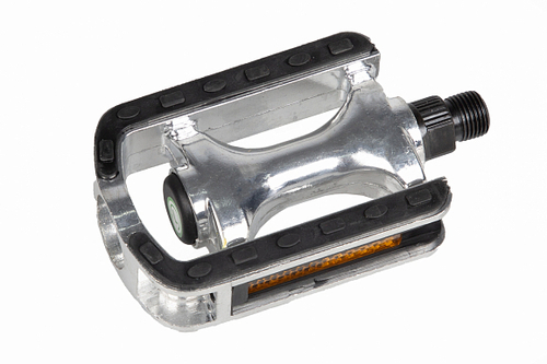 Педали MX-P862, ось 9/16" со светоотражателями, алюминиевые серебристые