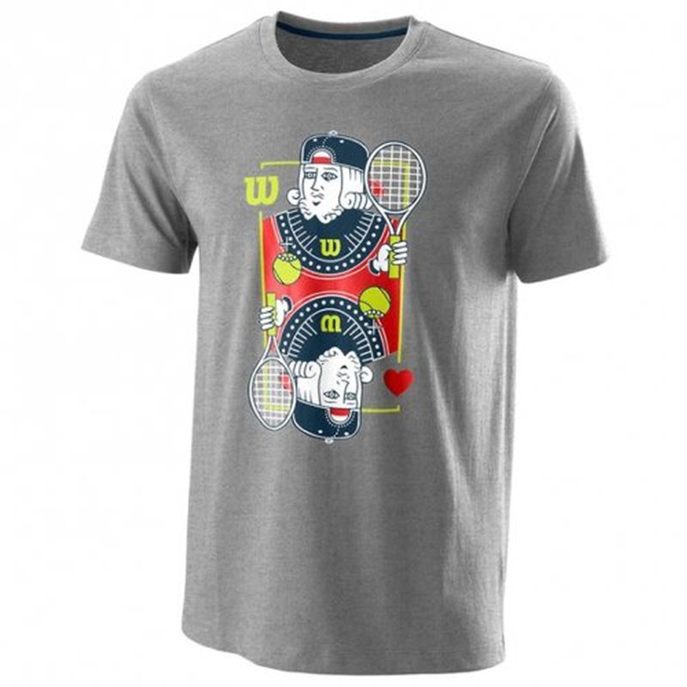 Футболка мужская теннисная Wilson M King Tech Tee - heather grey