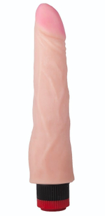 Реалистичный вибромассажёр из киберскин - 23,2 см. (Цвет: телесный)