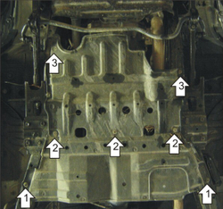 Защита стальная 2 мм КПП, РК Nissan Patrol MOTODOR.01422