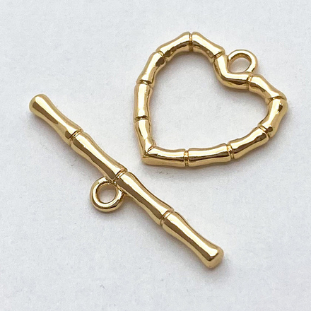 Замок-тоггл, цвет золото, размер 15,5*15,5 мм, цена за 1 шт