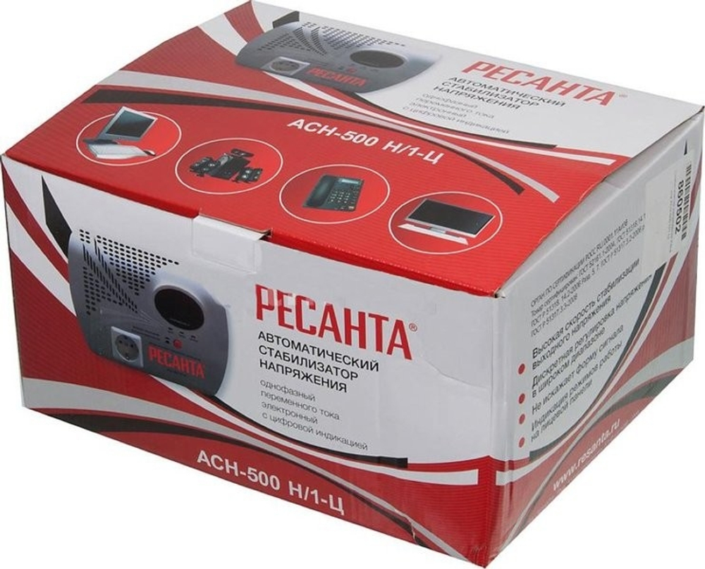 Стабилизатор напряжения Ресанта АСН-500 Н/1-Ц