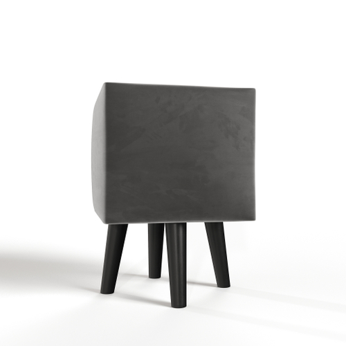 Пуф квадратный на высоких ножках Фантазёр Z-6 (Серый) в офис, дом, салон красоты, прихожая, гостиная, на кухню, в кафе, в зону ожидания, в коридор, к туалетному столику. Банкетка, подставка.