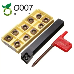 (Q H Y S) Держатель токарного станка SCLCR1212H09 10 шт. лезвиями CCMT09T304-PM Вставка с ЧПУ 100 мм