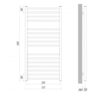 Полотенцесушитель водяной Lemark Ursus - LM72116BL (П16 500x1100), черный