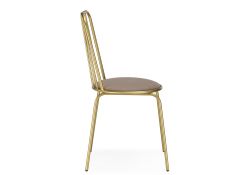 Стул на металлокаркасе Авалон бежевый велюр / золото