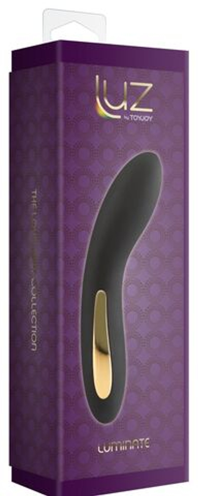 Черный вибромассажёр Luminate Vibrator - 17 см. (Цвет: черный)