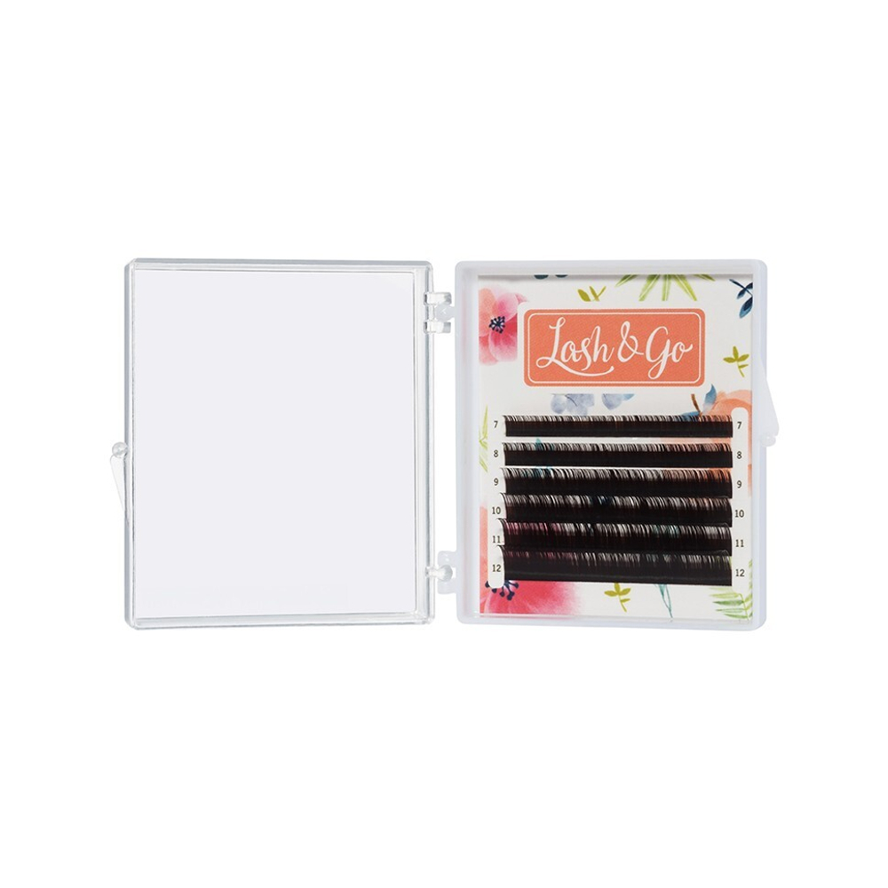 Коричневые Эспрессо ресницы Lash&Go MINI MIX - 6 линий
