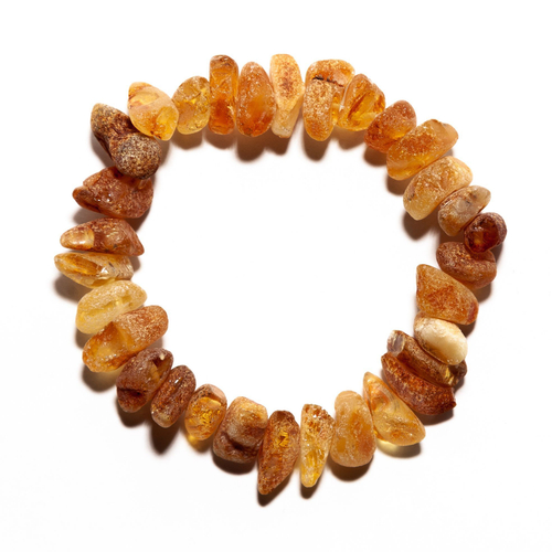 Браслет из натурального янтаря лечебного, бусины до 1 см