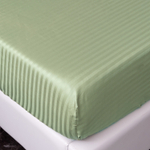 Комплект постельного белья Страйп Сатин Однотонный на резинке CTR028