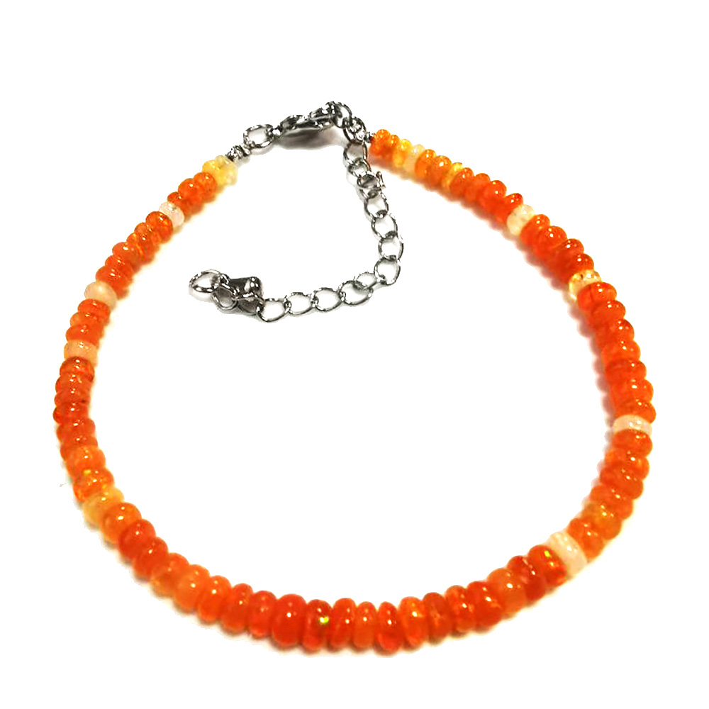 Браслет "Тросик" опал огненный