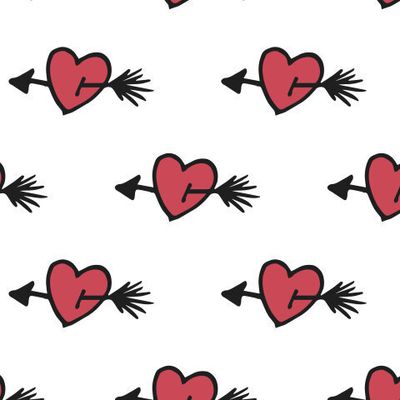 сердца проткнутые стрелами. дудлы