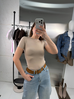 Футболка женская арт. 016 цвет "тёмно-бежевый"