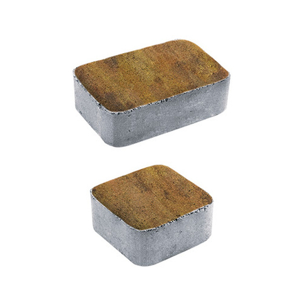 Тротуарная плитка КЛАССИКО - Листопад гладкий Саванна, комплект из 2 видов плит