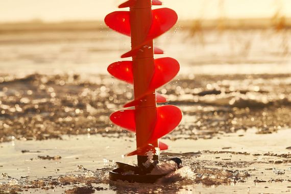 Шнек ледобура с адаптером под шуруповерт Rextor THUNDERBOLT пласт. спираль 200мм