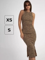 Платье лапша длинное без рукавов