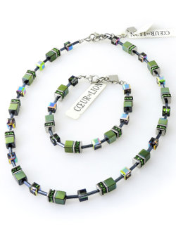 4322/10-0500 Coeur de Lion колье и браслет с кристаллами Сваровски.