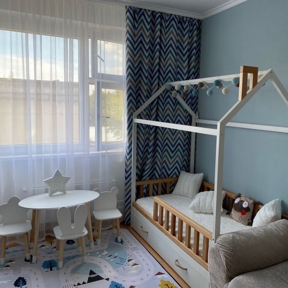 Детская кроватка домик «Little Standart» из массива бука