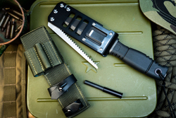 Тактический нож Ратник 6х9 КАМПО-В (титановые ножны с пилой)