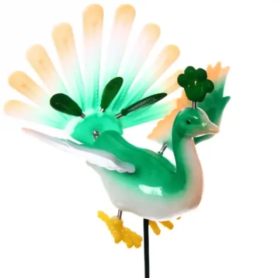 Фигура на спице «Павлин» 10*40см для отпугивания птиц