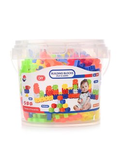 Конструктор для малышей в ведерке 96 деталей (8614-4)