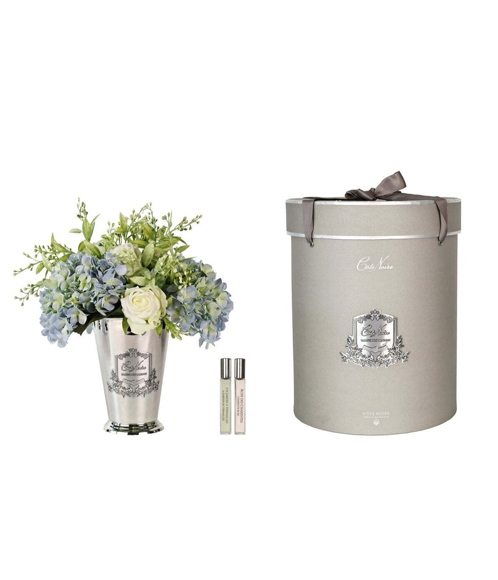 Букет ароматический Cote Noire Grand Summer Posy in Blue Silver Vase