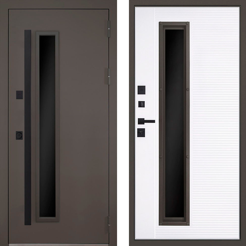 Входная дверь с окном и терморазрывом - 1073