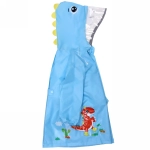 Дождевик-плащ детский «Рокки-Динозаврик» с капюшоном, рукава на резинке, цвет голубой, размер M(64*46см) ДоброСад