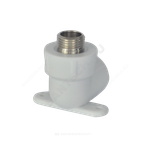 Угольник PP-R комбинированный белый Дн 25х3/4" НР с креплением PRO VALFEX 10121125-PRO