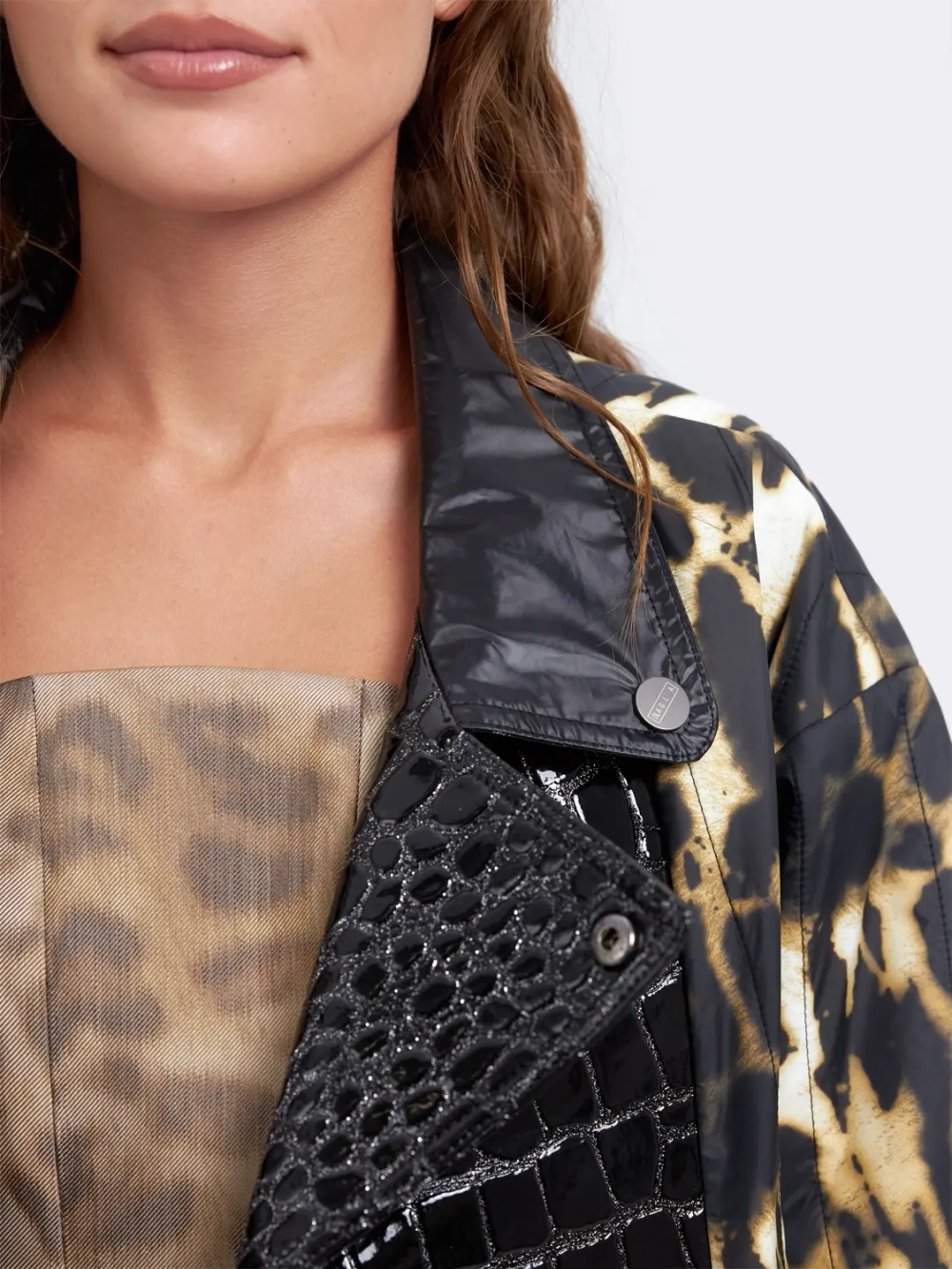 Косуха леопардовая из экокожи и нейлона Ola Ola OLA OLA