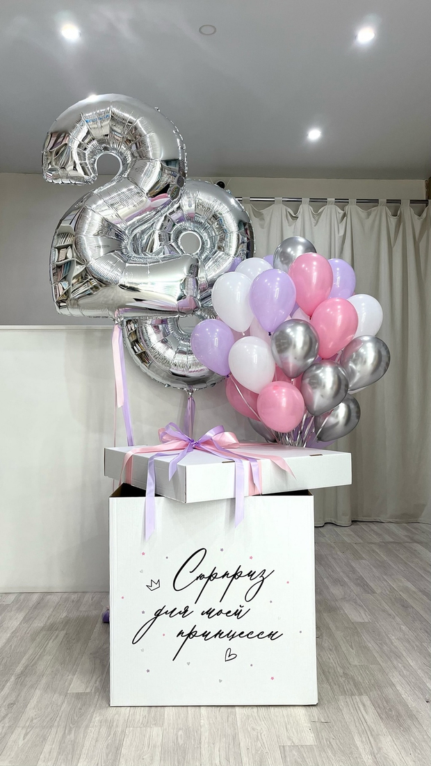 Коробка-сюрприз с шарами №81