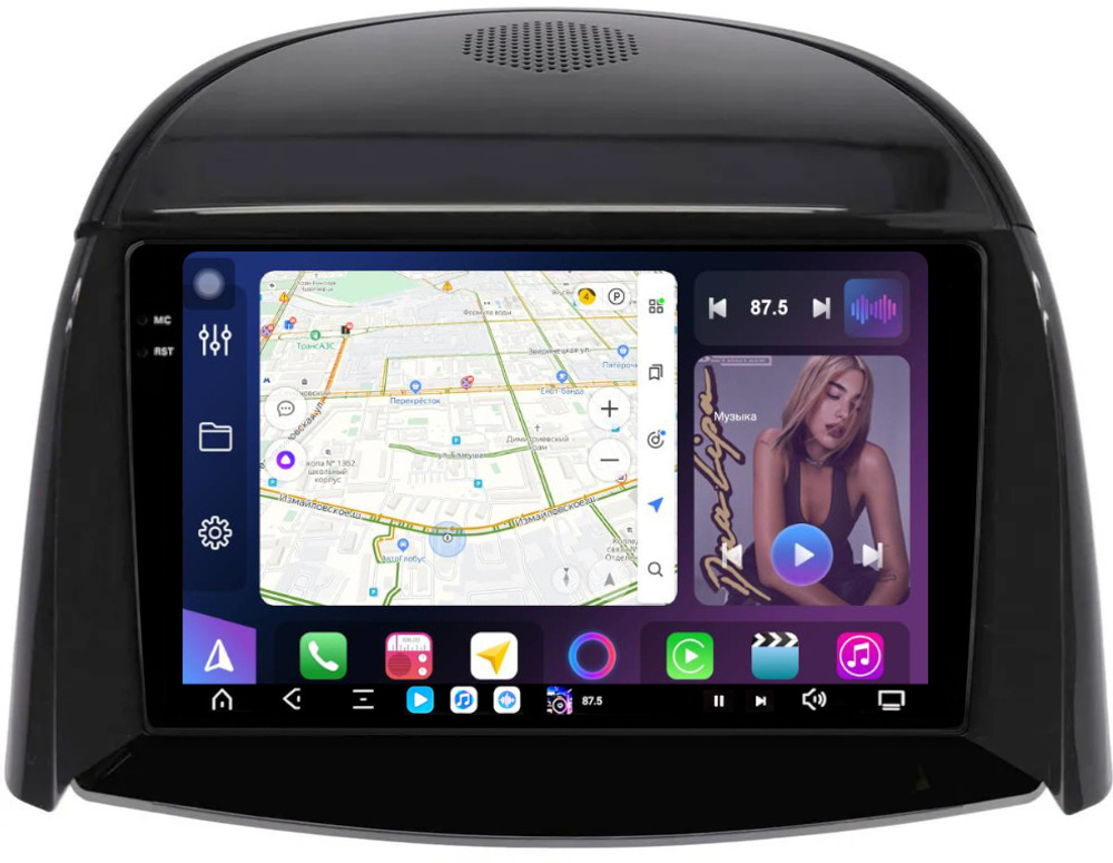 Магнитола для Renault Koleos 1 2008-2016 - FarCar XXL329M монитор 9.5" 2K QLED на Android 14, TS20, 8+256Гб, CarPlay, 4G SIM-слот