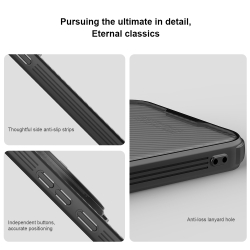 Чехол прозрачный тонированный (Transparent Black) от Nillkin с металлической крышкой и MagSafe на Vivo X200 Pro Mini, серия CamShield Prop Magnetic Case
