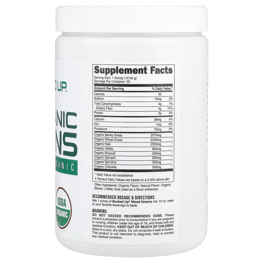 Bucked Up, органическая зелень, ягодное ассорти, 316,8 г (11,17 унции)