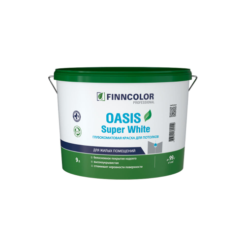 FINNCOLOR Oasis Super White Краска для потолка 9л